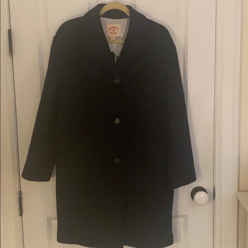 Brooks Brothers Red Fleece Wool Coat